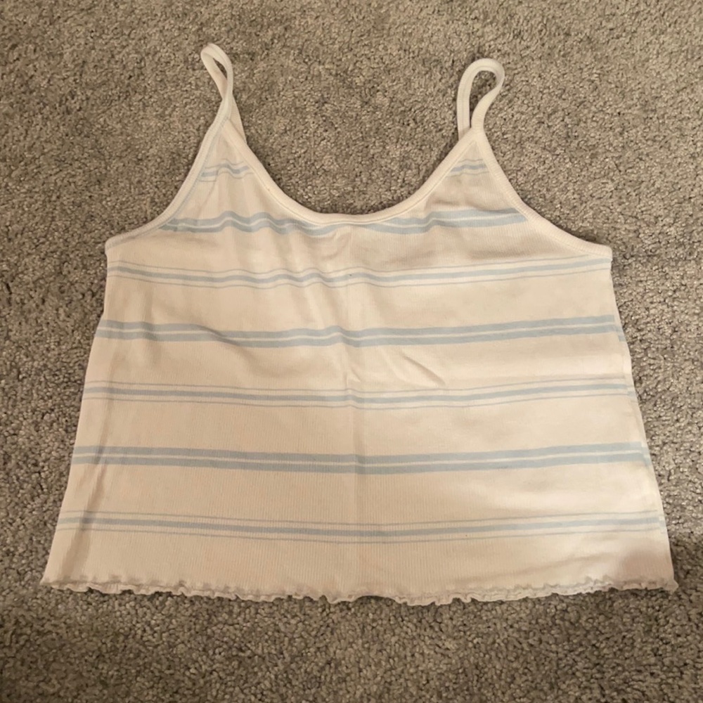 White and blue tank!